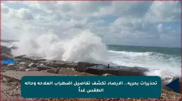 تحذيرات بحرية.. الأرصاد تكشف تفاصيل اضطراب الملاحة وحالة الطقس غداً